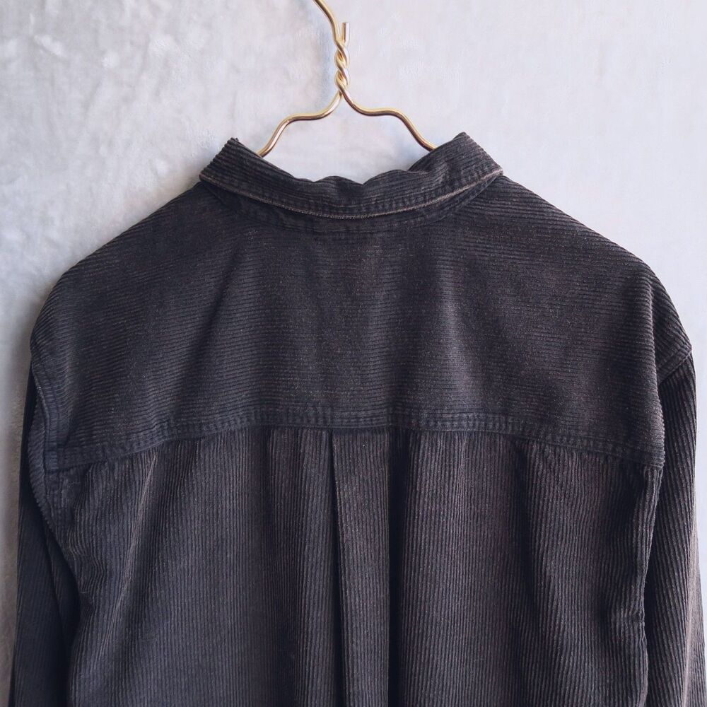 UO Brown Big Corduroy Work Shirt Size M Oversized Wide Wale Cotton - Picture 6 of 9